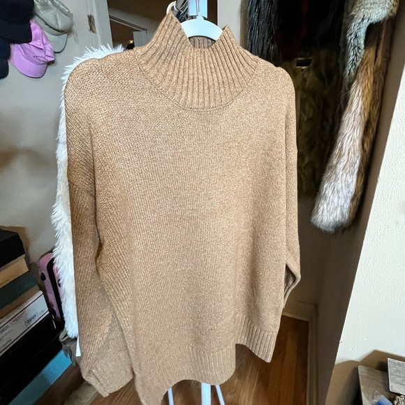 Zenana Outfitters Sweaters - Zenana Outfitters Tan Turtleneck Sweater